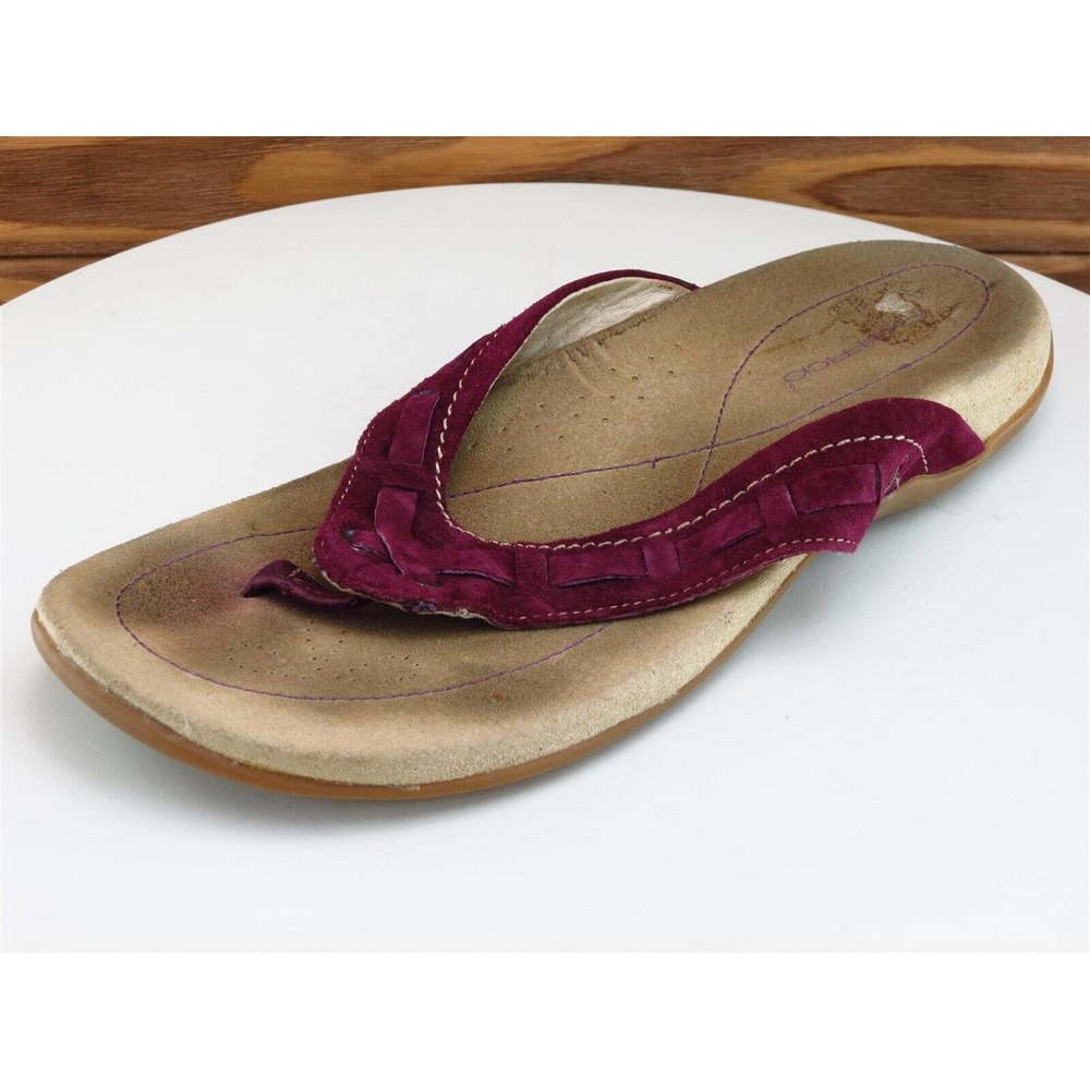 ExOfficio Size 8 Sandal Flip Flop Fuchsia Leather Women M